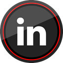 media, Logo, Linkedin, Social DarkSlateGray icon