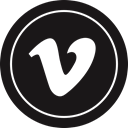 Logo, Vimeo, Social, media Black icon