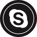 media, Logo, Skype, Social Black icon