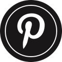 Logo, Social, pinterest, media Black icon