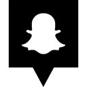 Snapchat, media, Logo, Social Black icon