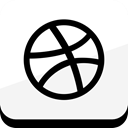 media, online, web, Social, free, dribbble WhiteSmoke icon