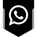 media, Logo, Social, Whatsapp Black icon