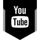 Logo, Social, youtube, media Black icon
