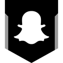 media, Logo, Social, Snapchat Black icon