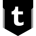 media, Logo, Social, Tumblr Black icon