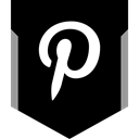 media, Logo, Social, pinterest Black icon