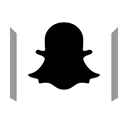 Logo, Social, Snapchat, media Black icon