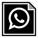 media, online, Social, Brand, Whatsapp Black icon
