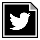 media, online, twitter, Social, Brand Black icon