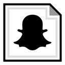 media, online, Social, Brand, Snapchat Black icon