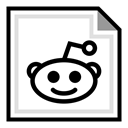 Social, Brand, media, online, Reddit Black icon