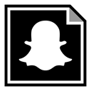 Brand, Snapchat, media, online, Social Black icon