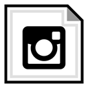 Instagram, media, Logo, Social Black icon