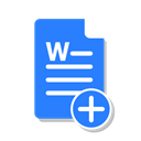 File, Add, office, Doc, word, create, Blue DodgerBlue icon