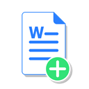 File, Add, office, Doc, word, create, Docx Black icon