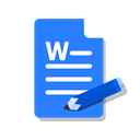 word, Ms, Edit, write, Blue, Doc DodgerBlue icon