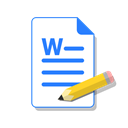 Edit, write, File, Doc, word, Ms Black icon