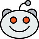 media, Logo, Reddit, Social Lavender icon