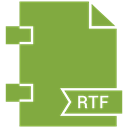 Rtf, file format, Extensiom, File YellowGreen icon