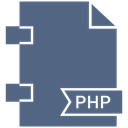 File, Php, type, Extension, document DimGray icon