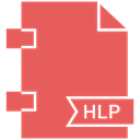 document, File, type, Extension, hlp IndianRed icon