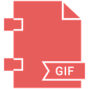 document, File, Format, Page, Gif, Extension IndianRed icon