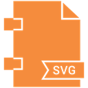 document, File, Format, Page, Extension, Svg File Coral icon