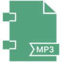 document, File, Format, mp3, Page, Extension MediumSeaGreen icon