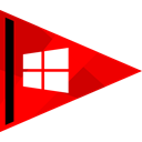 Social, media, windows, online Red icon