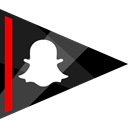 online, Social, Snapchat, media Black icon