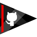 media, online, Social, Github Black icon