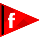 Social, media, online, Facebook Red icon