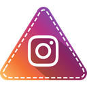 triangle, App, Social, Colorful, Instagram, Hexagon, insta Black icon