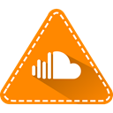 Hexagon, triangle, Application, Logo, Social, Soundcloud, Colorful DarkOrange icon