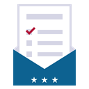envelope, Application, Form, vote, Election Teal icon