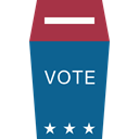 Box, Application, vote, Elections Teal icon