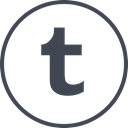 Tumblr, media, online, Social Black icon