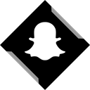 media, Social, Snapchat, share, Channel, Ghost Black icon