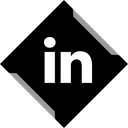 media, share, Channel, Linkedin, Social Black icon