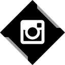 media, share, Channel, Social, Instagram Black icon