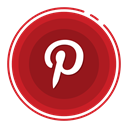 pinterest, social media icons Firebrick icon