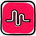 musical, music videos, music, Social, media, video, musical.ly Crimson icon