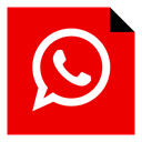 media, Logo, Social, Brand, Whatsapp Red icon
