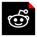 media, Logo, Reddit, Social, Brand Black icon