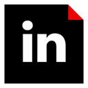 media, Logo, Linkedin, Social, Brand Black icon