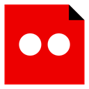 media, Logo, flickr, Social, Brand Red icon