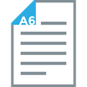 document, Format, Page, sheet, Paper Size, A6 LightSlateGray icon