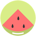 summer, nutrition, food, watermelon Khaki icon