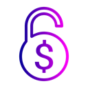 Currency, Lock, Safe, Dollar Black icon